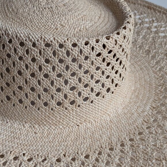 VAN PALMA Opale Junior Straw Hat Natural color Size: M EUC - Picture 11 of 16